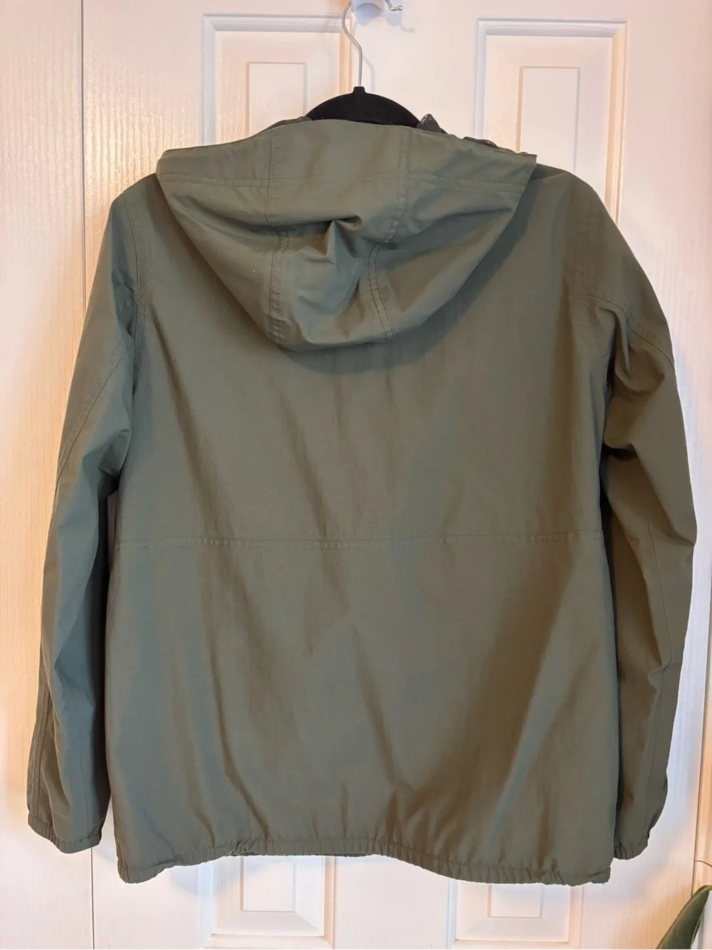 Eddie Bauer Olive Green Hooded Pull-Over Jacket
